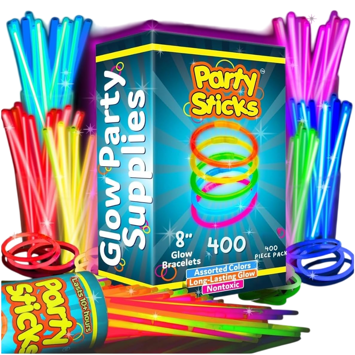 Ultra Bright Glow Sticks Bulk Supplies 400 Pack