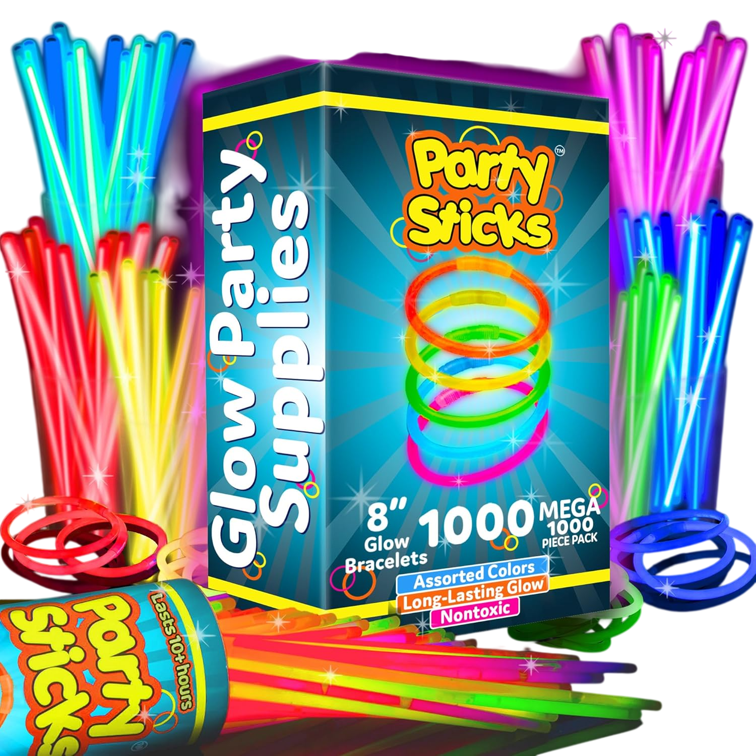 PartySticks Glow Sticks Supplies 1000 pack