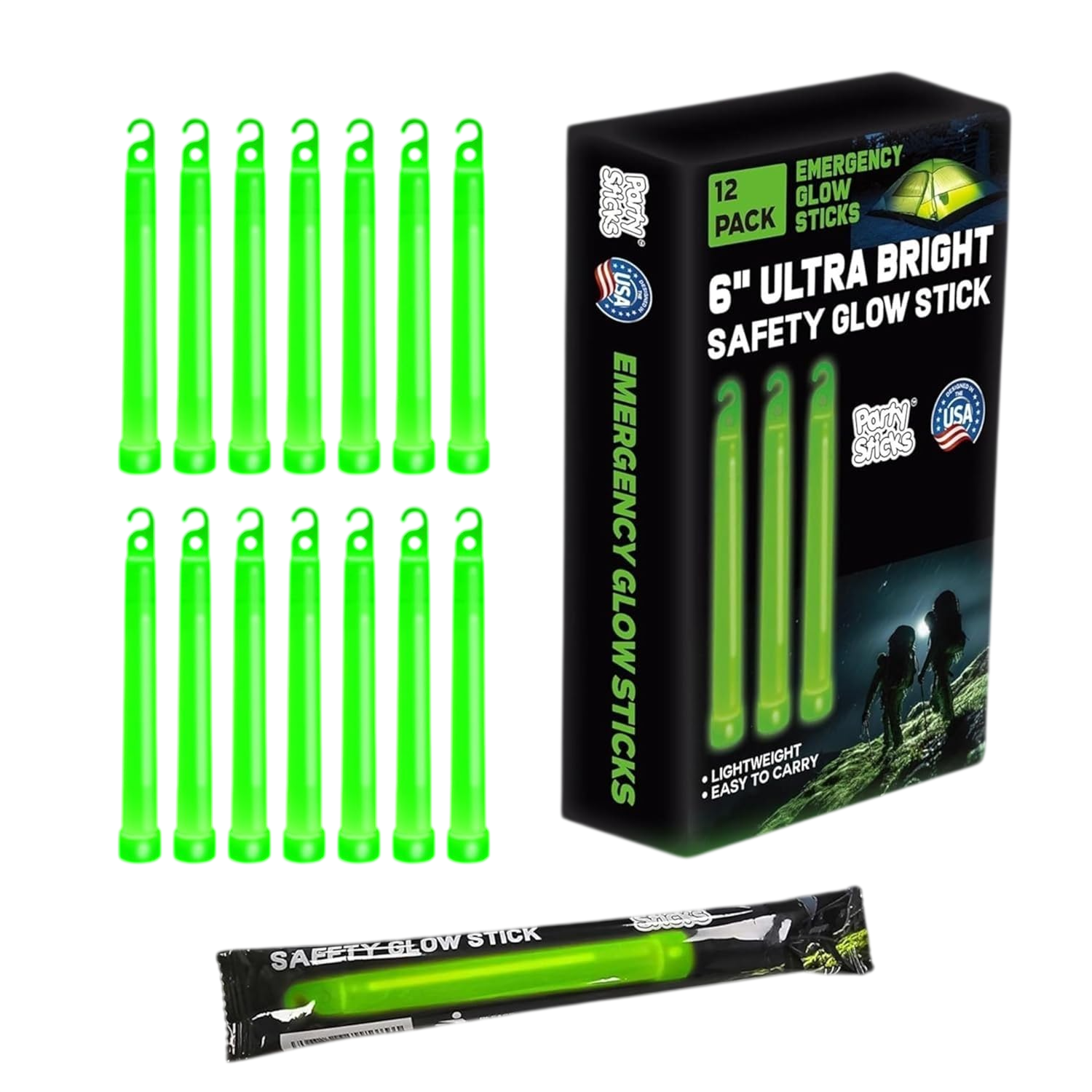 PartySticks Glow Sticks Party Supplies 100 Pack